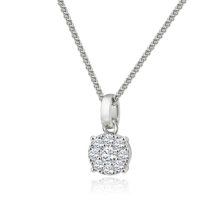 Sterling Silver CZ Stone Stud Earrings - Image 2