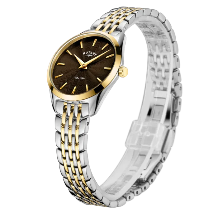 Ladies Rotary Two Tone Ultra Slim Watch - Image 2