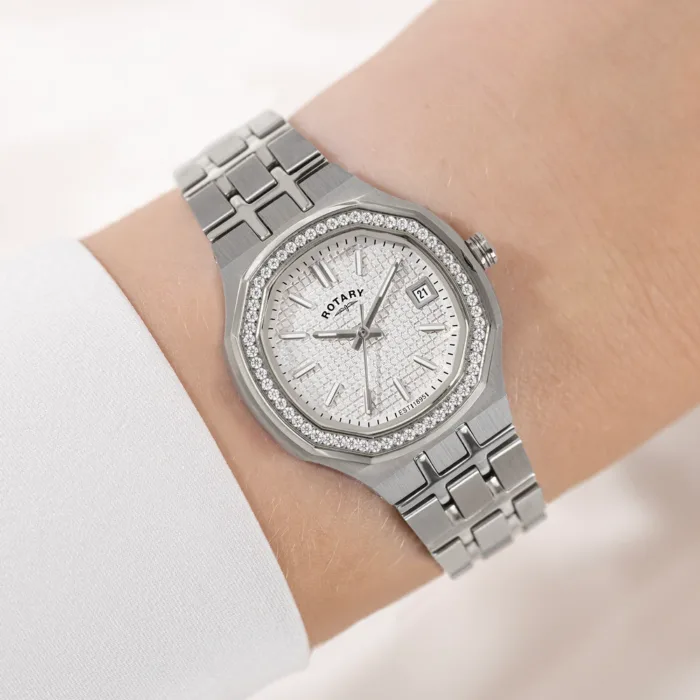 Ladies Rotary Brilliance Stone Set Bracelet Watch - Image 3